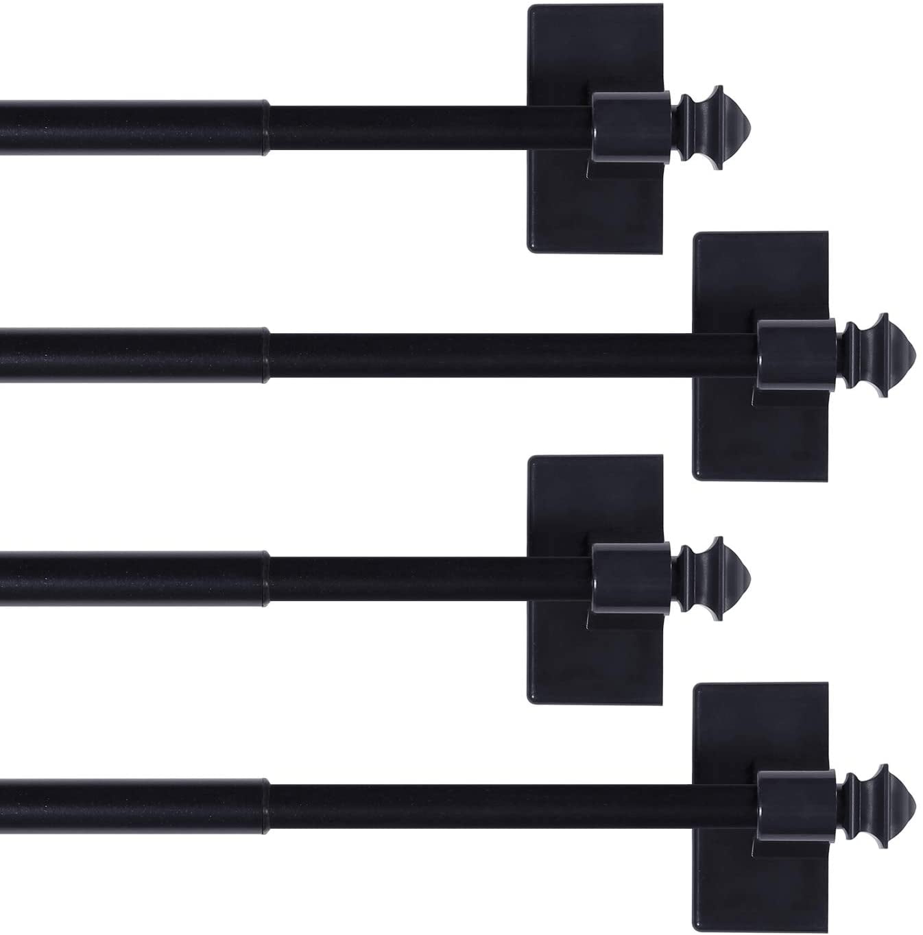 H.VERSAILTEX Magnetic Curtain Rods for Metal Doors Top and Bottom Set of 2 for 9 
