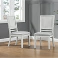 thumbnail image 4 of Sunset Trading Dover Dining Side Chair Upholstered Seat Off White Wood Set of 2, 4 of 5