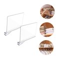 thumbnail image 4 of DEEPCRAFF 4Pcs Transparent Acrylic Shelf Dividers Cabinet Partition for Home Shelves, 4 of 8