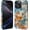 Collage Goldfish Waves Newspaper, variant on Magnetic Case for iPhone 15 | Compatible with Magsafe Shockproof Hard Shell + Soft Silicone, Anti-Slip Grip & Drop Protection | Colorful Neon Bubbles