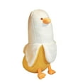 thumbnail image 2 of UDIYO Banana Duck Plush Pillow Duck Stuffed Animal Cute Banana Plushie for Girls and Boys White/Yellow 27.5", 2 of 8