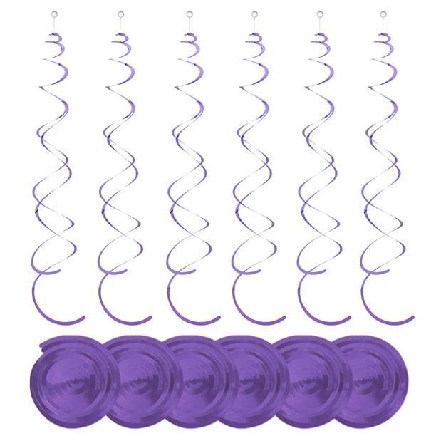Advancent Guirnalda colgante de 6 pack/lote, artesanía exquisita, decorativa, amplia aplicación para colgante en de cumpleaños Kits de decoración para fiestas Púrpura