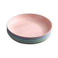 thumbnail image 1 of Platos de paja de trigo, platos de cena ligeros e irrompibles, juego de platos aptos para lavavajillas y microondas (paquete pequeño de 4), 1 of 5