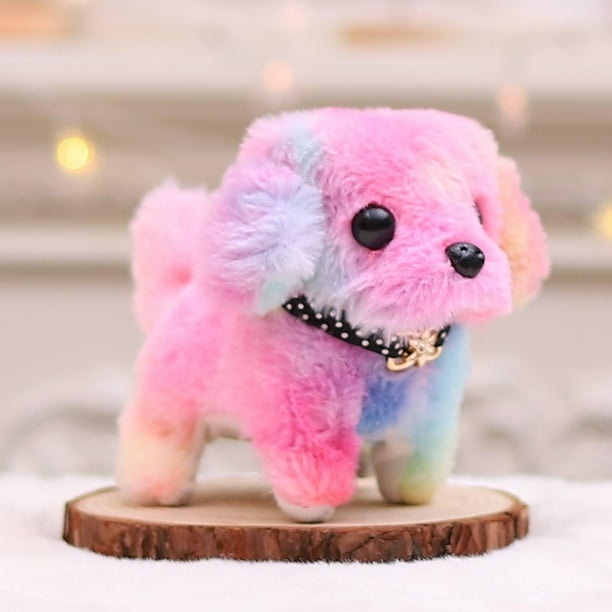 Juguete electronico de peluche para mascotas figuras educativas suaves novedad con sonido juguete para caminar animales de peluche para cachorro rosa Hugo Juguetes Interactivos Walmart en linea