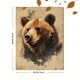 thumbnail image 3 of Qisvanset Framed Canvas Wall Art, 12x16 Inch Vintage Grizzly Bear Nature Cabin Wall Art, 3 of 5