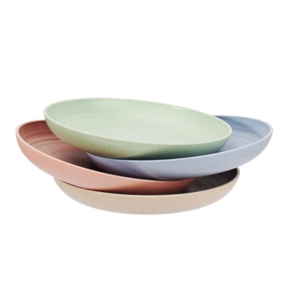PEACNNG Unbreakable Plates - Reusable Plate Set - Dishwasher & Microwave Safe - Perfect for Dinner Dishes - Healthy for Kids Children Toddler & Adult, BPA Free & Eco-Friendly Medium