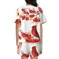 thumbnail image 3 of Kdxio Bullfinch on Branch Print Pajamas Sets for Women Short-Sleeved Pjs with Lounge Shorts Two Piece Sleepwear S-4XL, 3 of 8