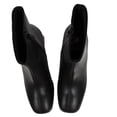 thumbnail image 3 of Delicious Women's Square Toe High Top Mid Block Heel Ankle Bootie, Black ,  6 M US, 3 of 6