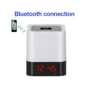 Boytone BT-83CR Portable FM Radio Alarm Clock Wireless Bluetooth 4.1 Speaker, 3 - Way Night Light