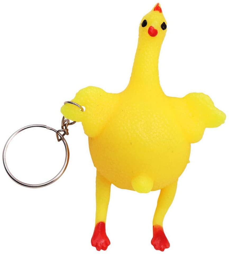 Gift Hens Gadgets Tricky Chickens Vent Toys Funny Keychain Lay Eggs 