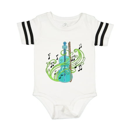 

Inktastic Violin with Musical Notes and Swirls Gift Baby Boy or Baby Girl Bodysuit