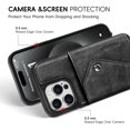 thumbnail image 2 of Handmade Genuine Leather Crossbody Wallet Phone Case for Apple iPhone 15 Pro Max 6.7-Inch,with Strap and Flip Wallet Card Holder,Shockproof Durable Scratch Protective, 2 of 8