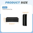 thumbnail image 2 of Uxcell 3.1" x 1" x 0.7" Rectangle Plastic Plug Tubing End Caps, 8Pcs Rectangular Tube Plug Square Tubing Post End Cap for Fence Pipe Post Cover Furniture Foot, Black, 2 of 6