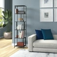 thumbnail image 7 of Evelyn&Zoe Cortland 18" Wide Rectangular Bookcase, Blackened Bronze, 7 of 7