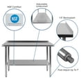 thumbnail image 4 of Flash Furniture Rawcliffe Stainless Steel 18 Gauge Prep and Work Table with 1.5" Backsplash and Undershelf - NSF Certified - 48"W x 24"D x 36"H, 4 of 10