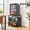 Brown, variant on 21x21 Inch Mini Fridge Stand with Storage, Black Heavy Duty Cart with Lockable Wheels for Home, Office, Dorm