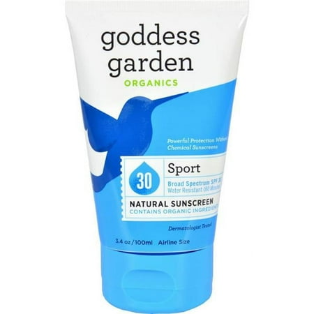 Goddess Garden HG1642180 3.4 oz Sunscreen - Natural Sport SPF 30 Tube