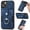 Blue, variant on Allytechgroup Wallet Phone Case for iPhone 14 Pro, RFID Blockling Smart Shell with Credit Card Slot Magnetic Car Mount Support Shockproof Protective Back Cover for iPhone 14 Pro, Black