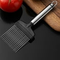thumbnail image 5 of Stainless Steel Onion Slicer, Multifunctional Kitchen Onion Holder for Slicing, Large Onion Cutter Vegetable Chopper, Easy-Clean Kitchen Slicer Assistant with Neat Guide & Tenderizer, 2Pcs, 5 of 9