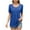 Blue, variant on Cavosen Tops for Women Short Sleeve Puff Sleeve Pullover T-Shirts Tunic Crewneck Solid Pleated Soft Blouse Vacation Tops Trendy Loose Shirts Going out Beach Tees Summer Black L