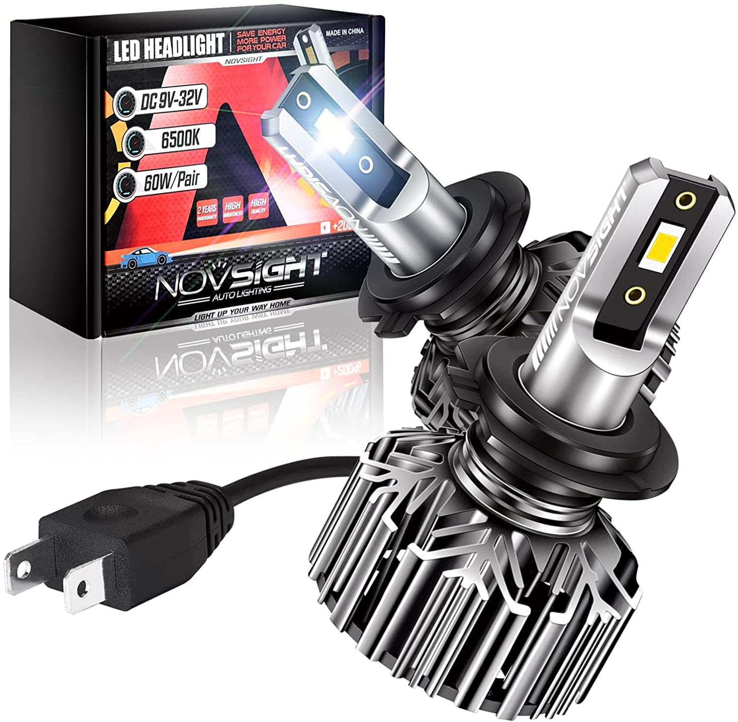 H7 LED Headlight Conversion Kits Fog Lamp Bulbs 3570 CSP Chips 12000LM 50W Cold White Very Bright Mini Size 2 Pcs 