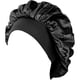 thumbnail image 2 of (Black+Wine Red) 2 Pieces Silk Hair Cap for Night, Satin Cap for Women, Soft Elastic Satin Cap, Silk Night Cap, 2 of 5