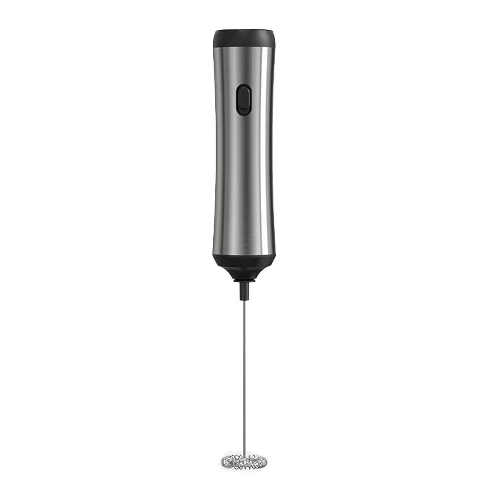 Blsyetec USB Rechargeable Electric Handheld Milk Frother with 3 Heads  [White] 