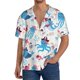 thumbnail image 1 of Fotbe Cute Shark Camisa Estampada de Manga Corta para Hombre, Casual de Verano, Estilo Playero, Sin Arrugas-Small, 1 of 5