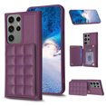 thumbnail image 1 of SaniMore for Samsung Galaxy S23 Ultra (6.8" 2023) Case, Flip PU Leather Diamond-Shaped with Built-in Card Slots, Kickstand and Shockproof Anti-drop Phone Case for S23 Ultra Wallet Shell, Darkpurple, 1 of 7