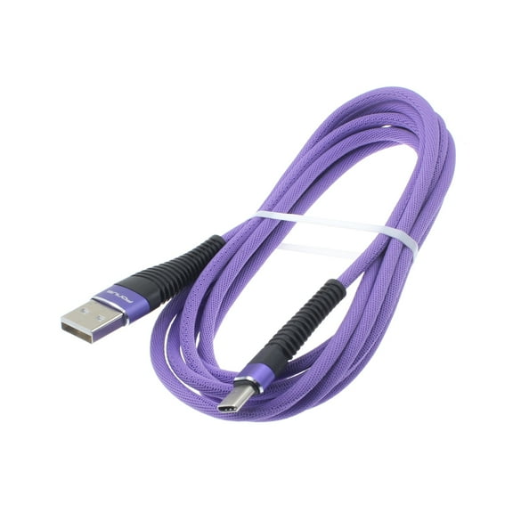 For Moto G Stylus 5G (2023) Purple 6ft USB Cable - Type-C Charger Cord Power Wire USB-C Long for Motorola Moto G Stylus 5G (2023) Phone