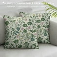 thumbnail image 3 of Nawypu  Floral Pillow Cushion Cover, Vintage Garden Plants Herbs Flowers Botanical Classic Design Art, Decorative Square Accent Pillow Case, Reseda Green Beige, 3 of 5