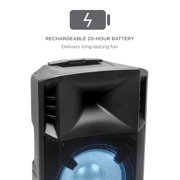 ION Power Glow 300 300-Watt Portable Bluetooth Party System Speaker with Lights, Microphone, and Stereo-Link