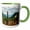 Green/White, variant on 3drose, Alaska, Denali National Park. Fall Landscape with Pines and Peaks., 15oz Mug