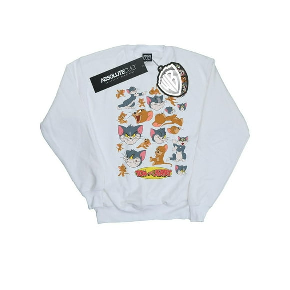 Tom et Jerry Sweat-Shirt pour Femmes avec Multiples Visages