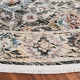 thumbnail image 3 of SAFAVIEH Artifact Esmond Oriental Polyester Area Rug, Charcoal/Ivory, 6'7" x 6'7" Round, 3 of 7