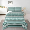 thumbnail image 1 of Erosebridal Vintage Aztec Bedding King Comforter Set, Turquoise Triangle Comforter Sets King Size, Tribal Hippie Reversible Down Comforter, Breathable Room Decorative, 3pcs, 1 of 8