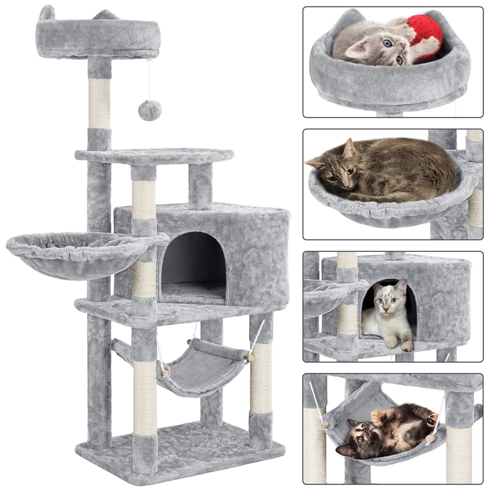 Renwick 55" Cat Tree Tower for Small Medium Cats, Light Gray
