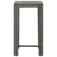 thumbnail image 5 of vidaXL 3 Piece Garden Bar Set with Cushions Poly Rattan Grey, 5 of 5