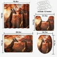 thumbnail image 2 of Giraffe Shower Curtain Set African Wildlife Animals Autumn Natural Scenery with Non-Slip Rugs, Toilet Lid Cover and Bath Mat, Durable and Waterproof, for Bathroom Decor Set, 72x72 Inch, 2 of 4