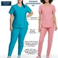 thumbnail image 3 of Pantalón médico Cherokee Infinity para mujer, jogging de talle medio, cK110AP S Petite caribbean Blue, 3 of 5