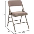 thumbnail image 2 of Commercial Fabric Padded Folding Chair, Triple Cross Bracing, Quad Hinging, 300 lb Tested, 4 Pack (Beige), 2 of 7