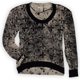 thumbnail image 1 of Suéter de Punto con Encaje Floral DKNY Negro Pequeño, 1 of 1