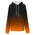 thumbnail image 3 of IMENGL Chandail à Capuchon Mode à Manches Longues avec Imprimé de Lignes Dégradées, Orange TG, Taille M-2TG, 3 of 4