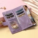 thumbnail image 2 of Premium Leather Phone Case with Zipper Wallet & Lanyard for Samsung S23 Ultra S22 S21 Ultra S20 FE Plus A54 A53 A52 A52s A51, 2 of 4