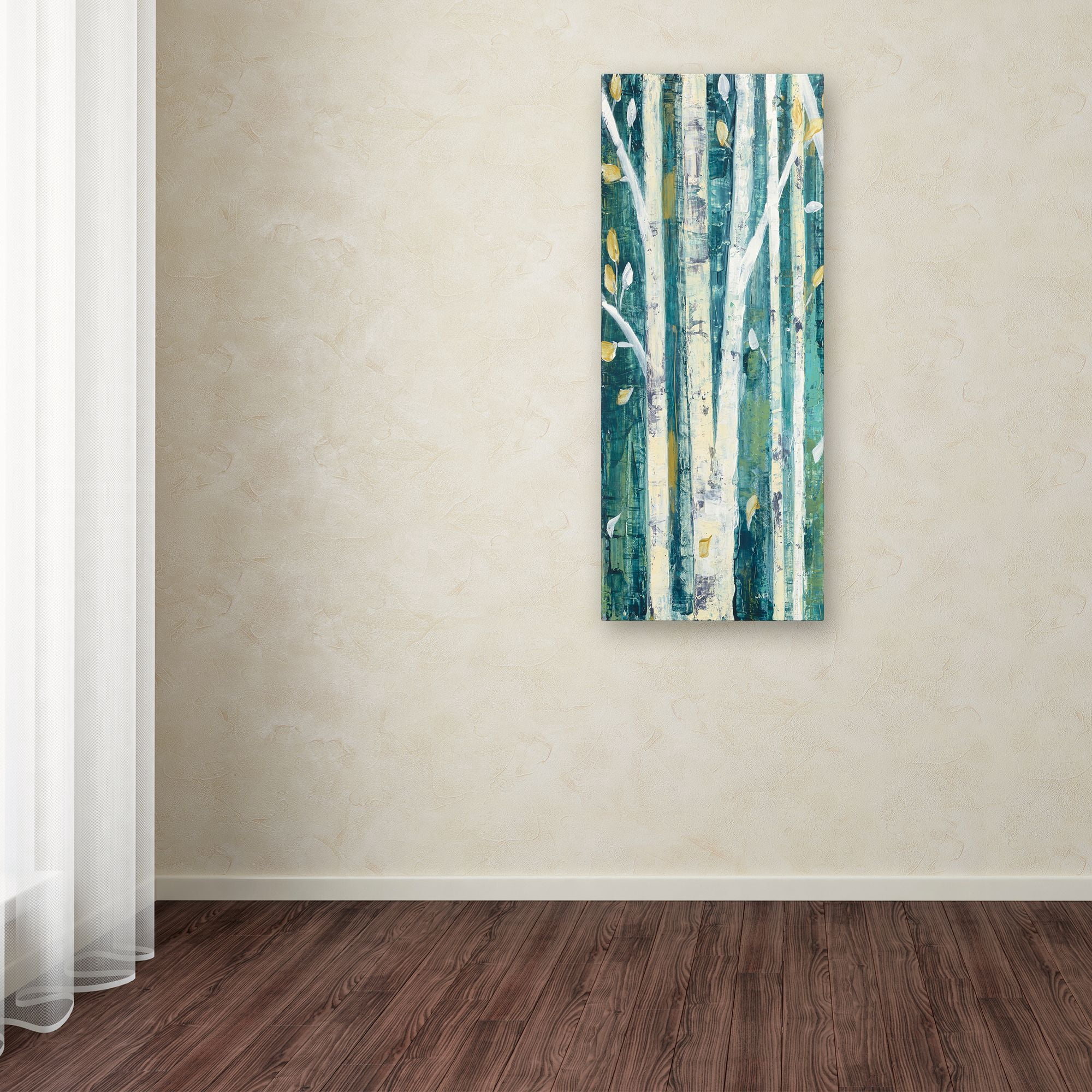 Trademark Fine Art 'Birches in Spring Panel I' Canvas Art by Julia Purinton