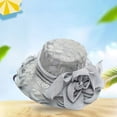 thumbnail image 4 of Eoperou Women Church Cap Lace Flower Temperament Foldable Translucent Hat for Wedding, 4 of 8