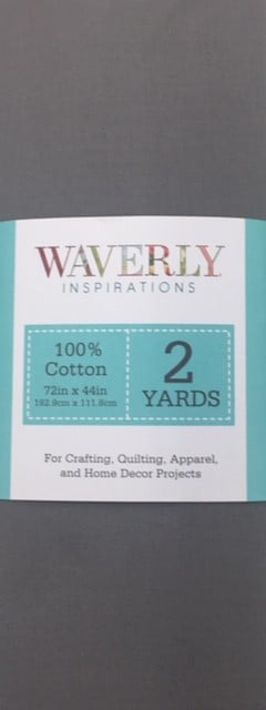 Waverly Inspirations 44' x 2 Yards 100% Cotton Precut Solid Steel Print Sewing & Crafting Fabric, 1 Each