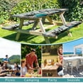 thumbnail image 7 of Picnic Table Cover with Bench Covers 6FT Outdoor Camping Essentials Waterproof Fitted Picnic Table Cloth Wood Texture Fitted Picnic Tablecloth with Elastic(3pcs-72"), 7 of 7