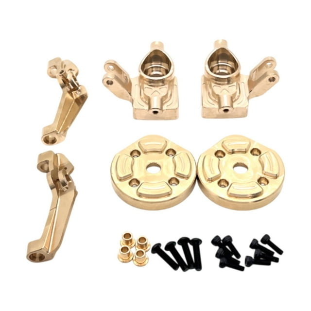 6x 1/12 RC coche eje delantero dirección Copa reemplazos latón C Hub Portador tapa de engranaje para H12Y Hugo