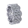 thumbnail image 3 of Natural 5.00Ct Round Cut Diamond Cluster Anniversary Wedding Eternity Band Ring 14k Gold IJ I1, 3 of 3